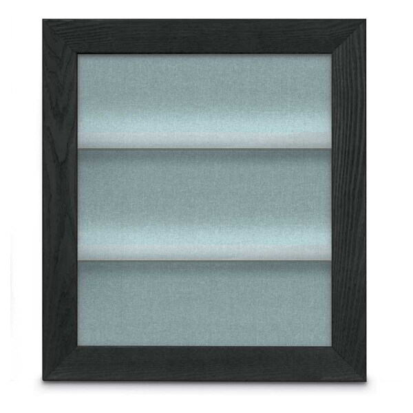 Outdoor Enclosed Combo Board, 42"x32", Black Frame/White Porc & Black